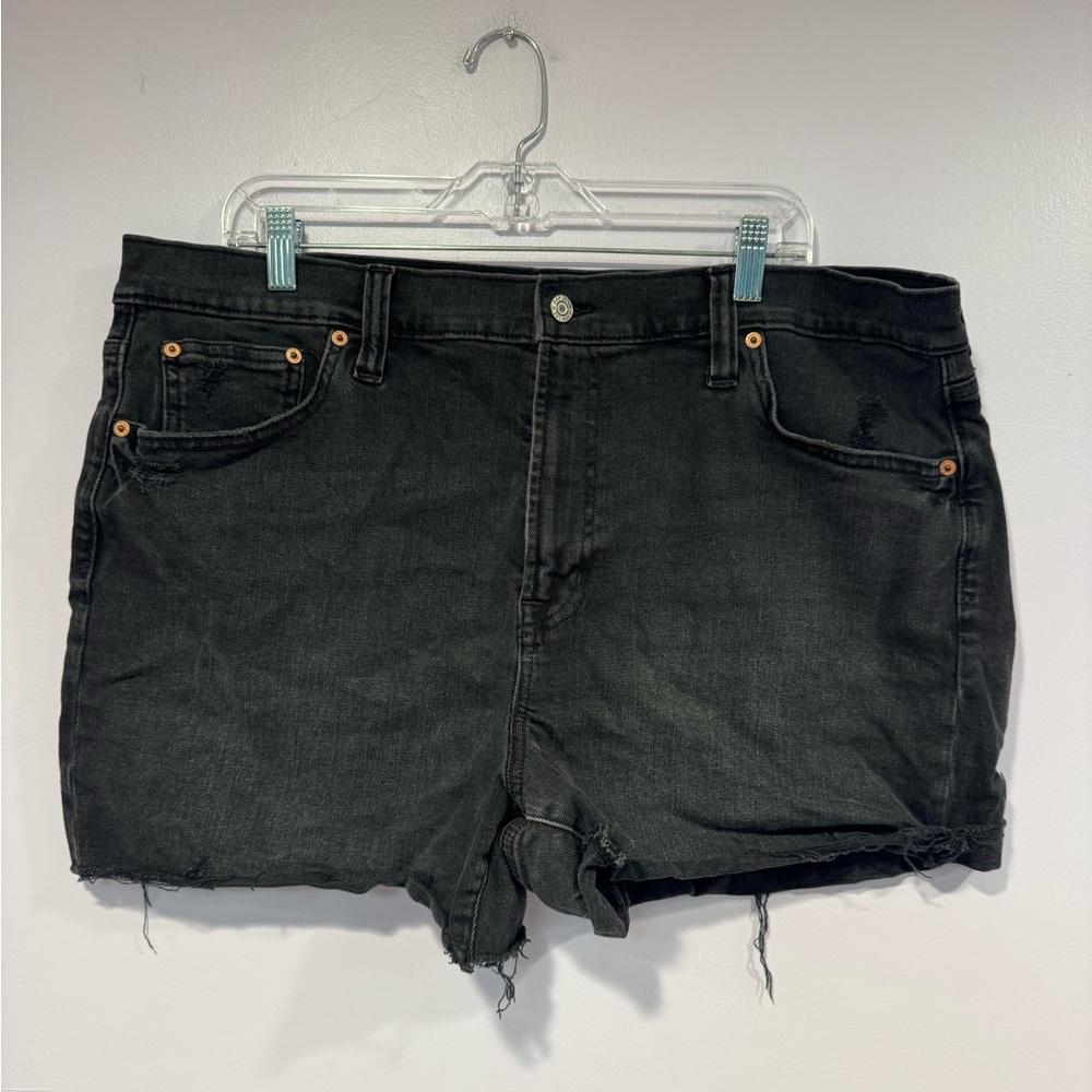 Black Gap high rise 4 inch denim shorts